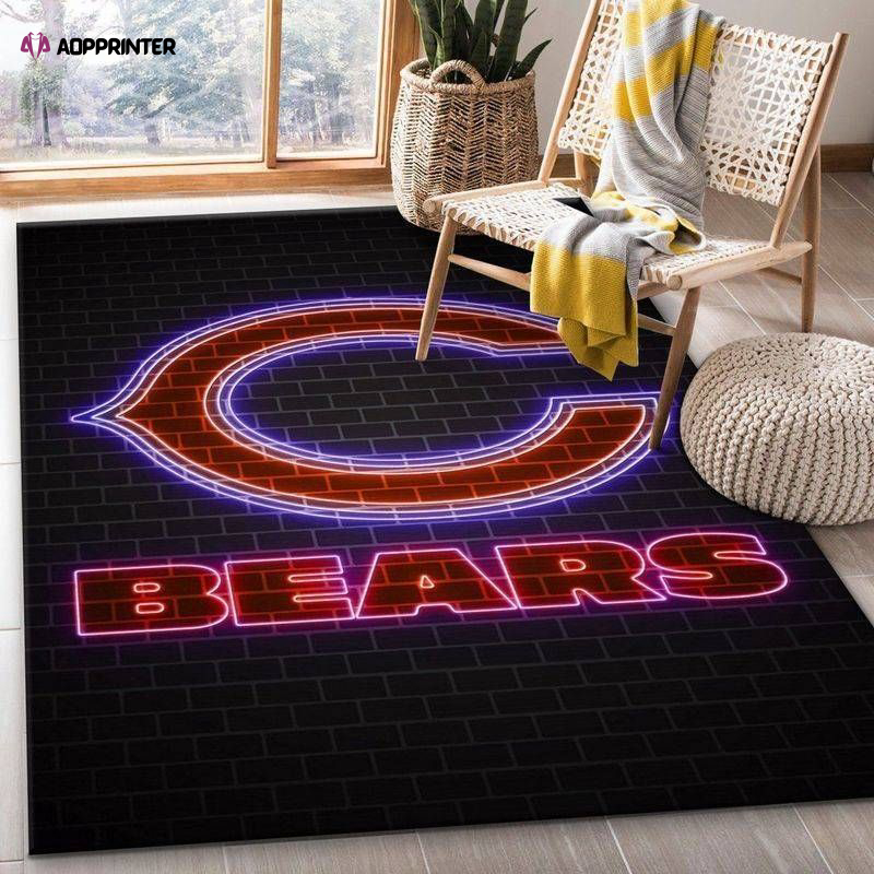 Chicago Bears Rug Living Room Floor Decor Fan Gifts