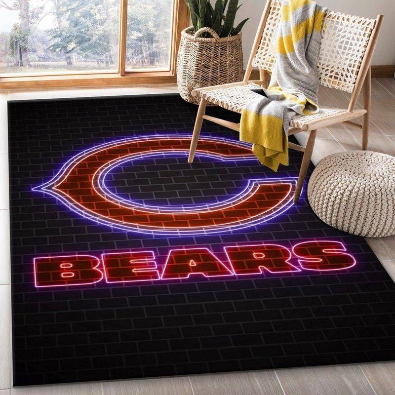 Chicago Bears Rug Living Room Floor Decor Fan Gifts