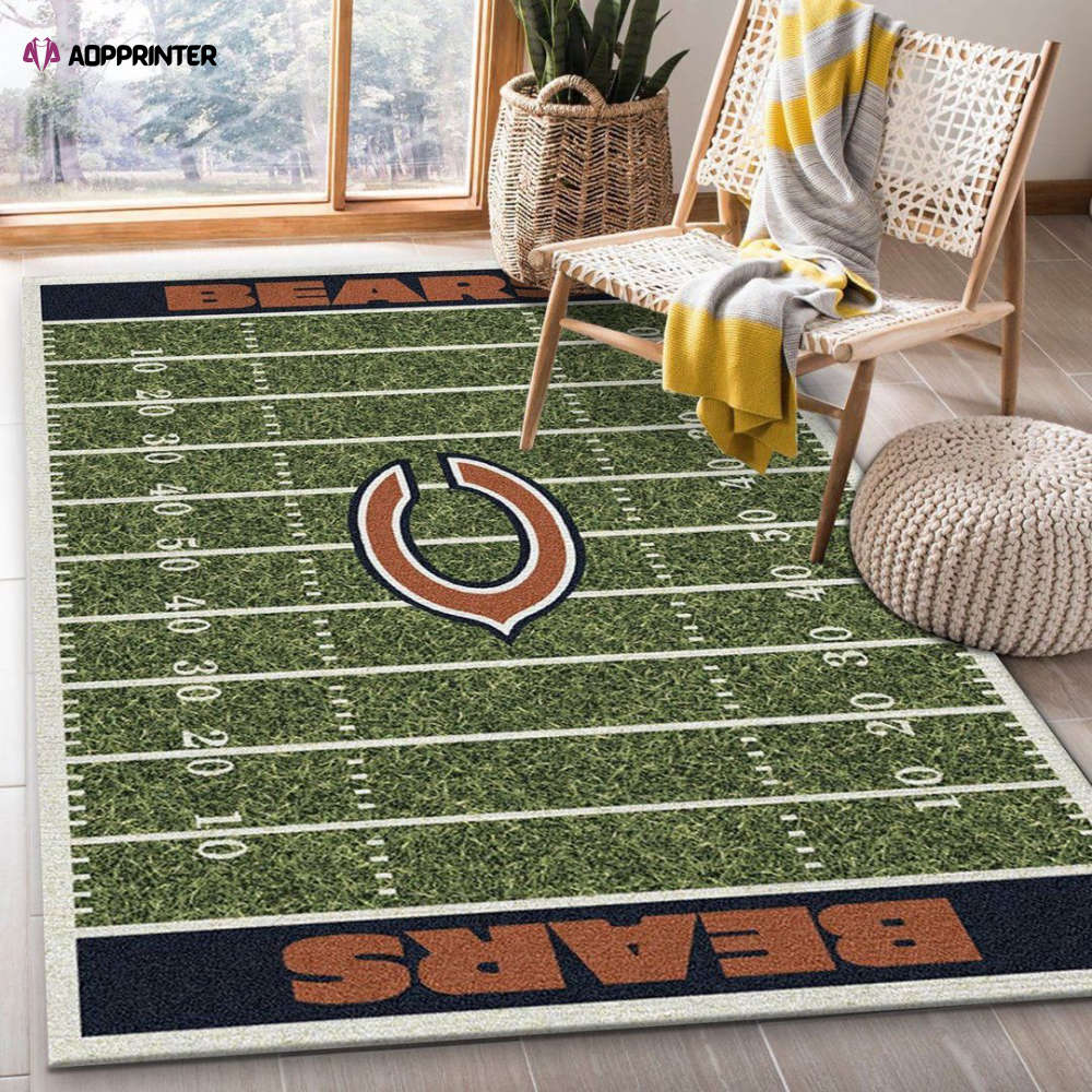 Chicago Bears Rug Living Room Floor Decor Fan Gifts