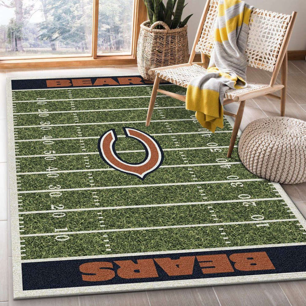 Chicago Bears Rug Living Room Floor Decor Fan Gifts