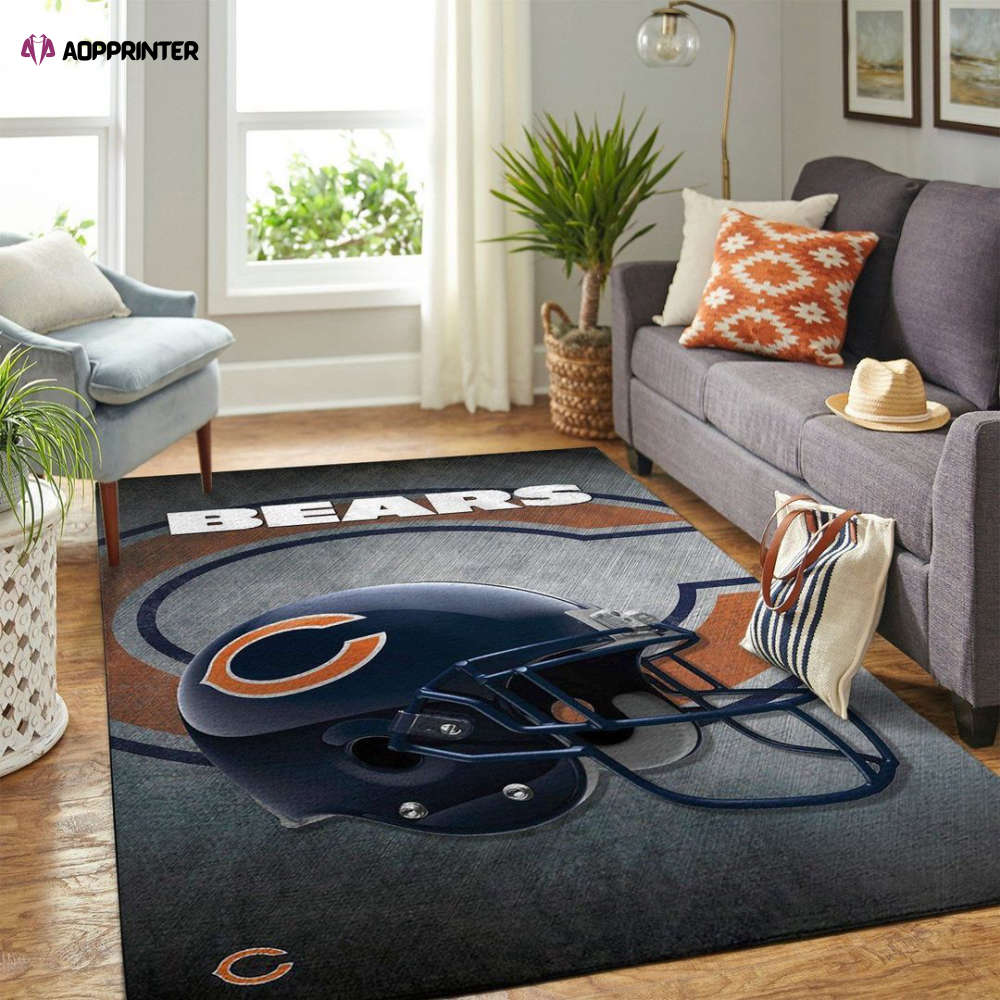 Chicago Bears Rug Living Room Floor Decor Fan Gifts