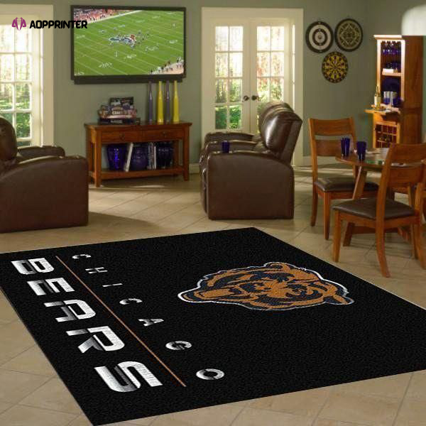 Chicago Bears Rug Living Room Floor Decor Fan Gifts