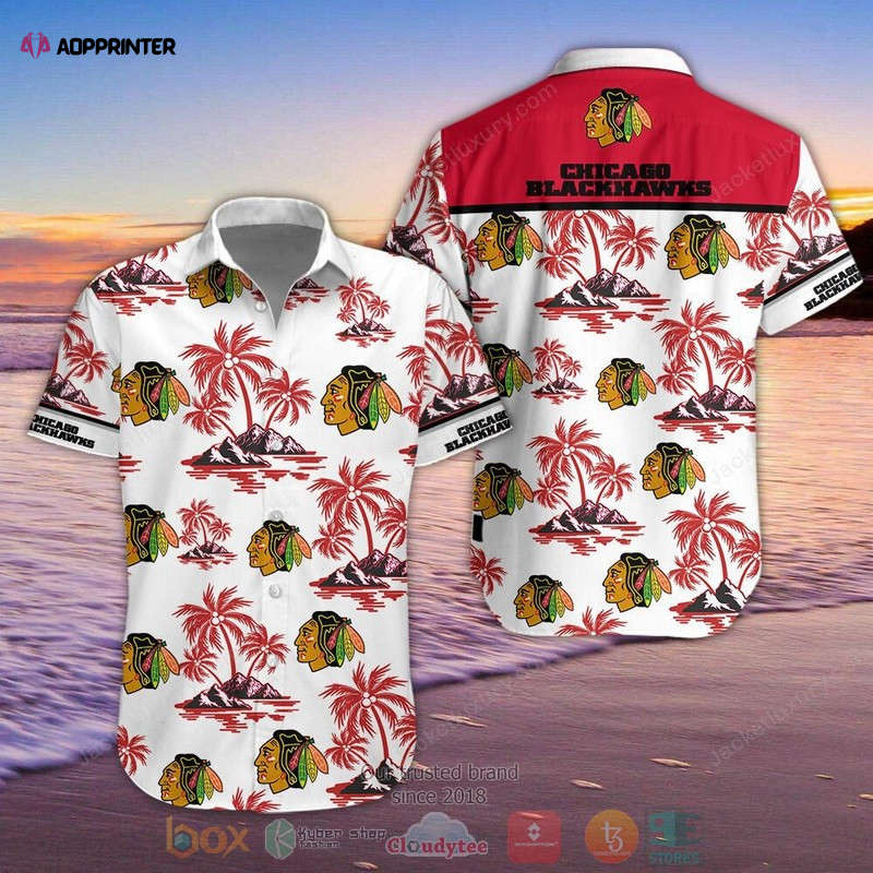 Chicago Blackhawks Coconut Tree Island Hawaiian Shirt