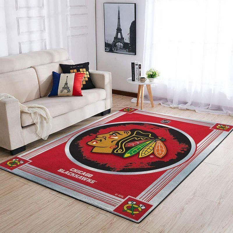 Chicago Blackhawks Rug Living Room Floor Decor Fan Gifts