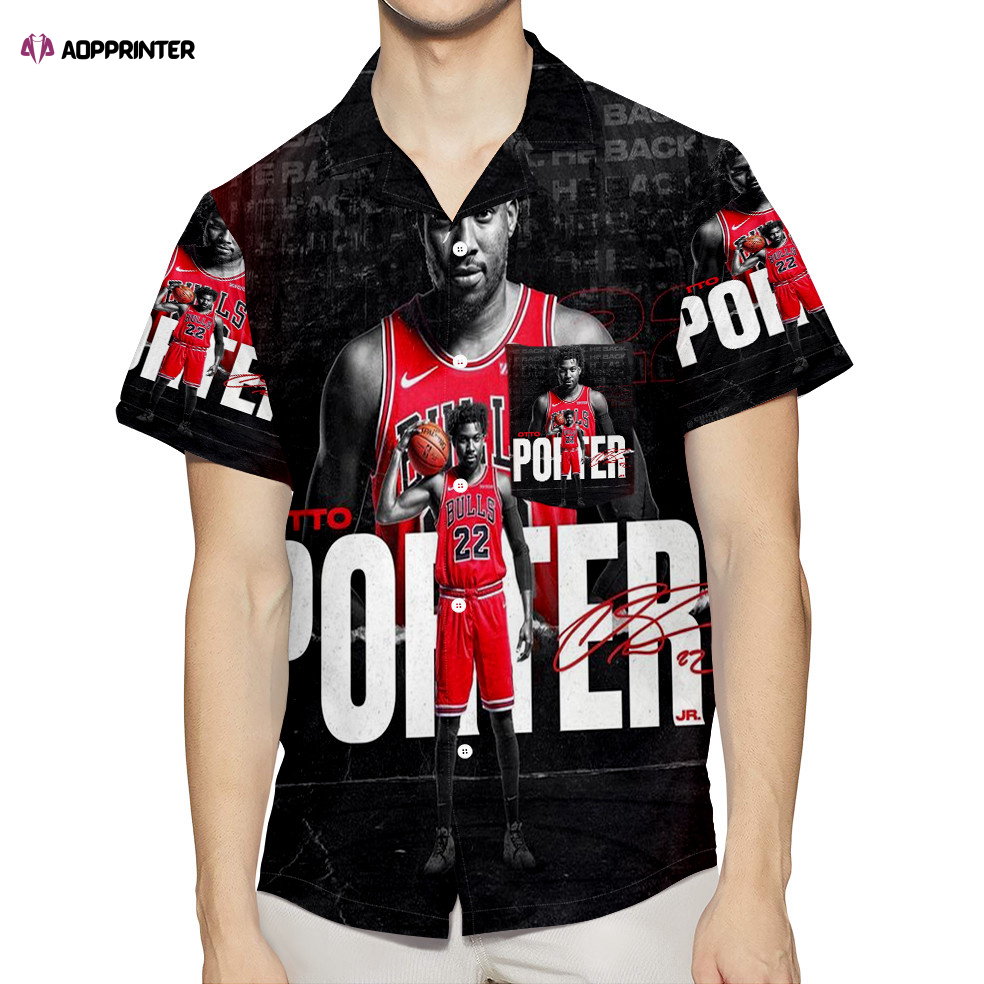 Chicago Bulls 22 Otto Porter 3D All Over Print Summer Beach Hawaiian Shirt With Pocket