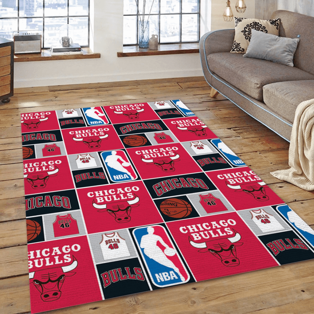 Chicago Bulls Rug Living Room Floor Decor Fan Gifts