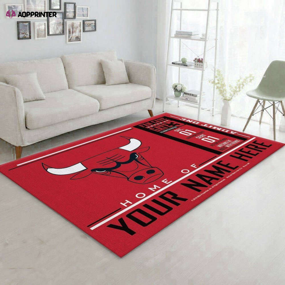 Chicago Bears Rug Living Room Floor Decor Fan Gifts