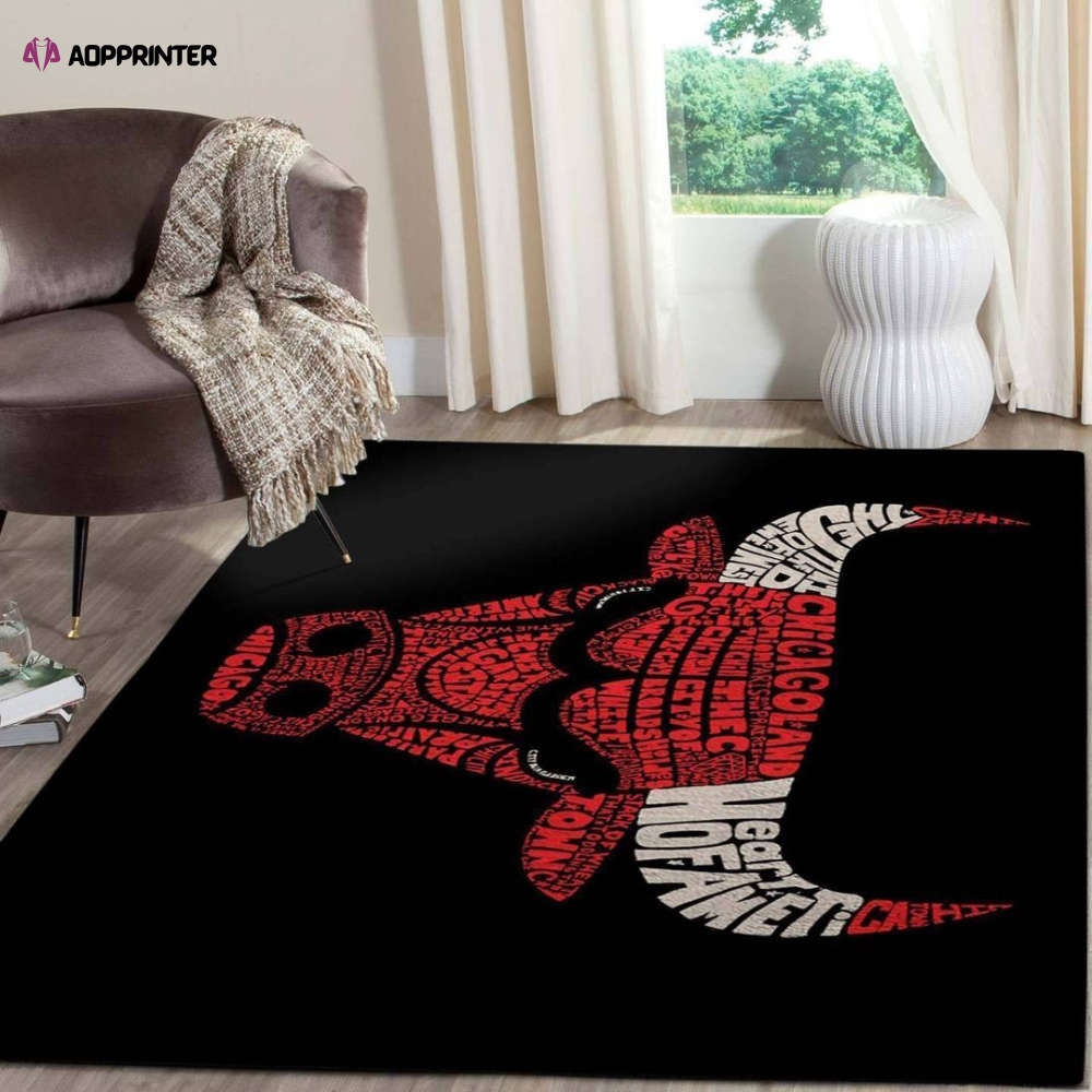 Chicago Bulls Rug Living Room Floor Decor Fan Gifts