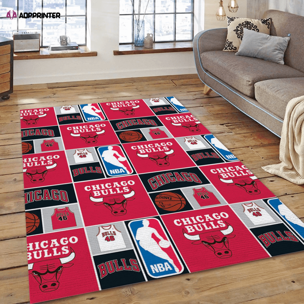 Chicago Bulls Rug Living Room Floor Decor Fan Gifts