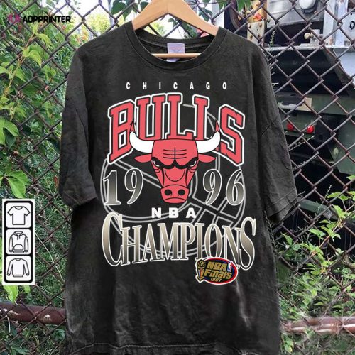 Chicago Bulls T-Shirt – Bulls NBA Champions Vintage Tee – Retro Basketball Unisex Shirt