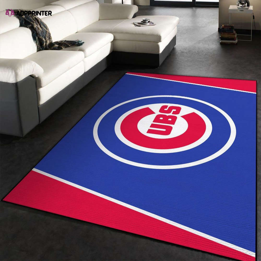 Chicago Cubs Rug Living Room Floor Decor Fan Gifts