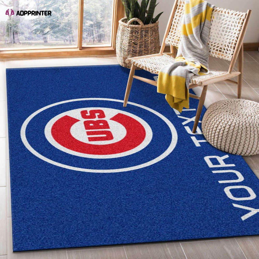 Chicago Cubs Rug Living Room Floor Decor Fan Gifts