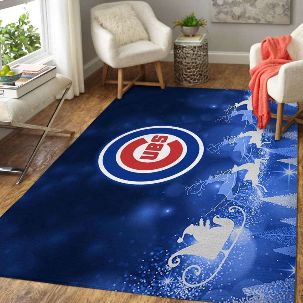 Chicago Cubs Rug Living Room Floor Decor Fan Gifts