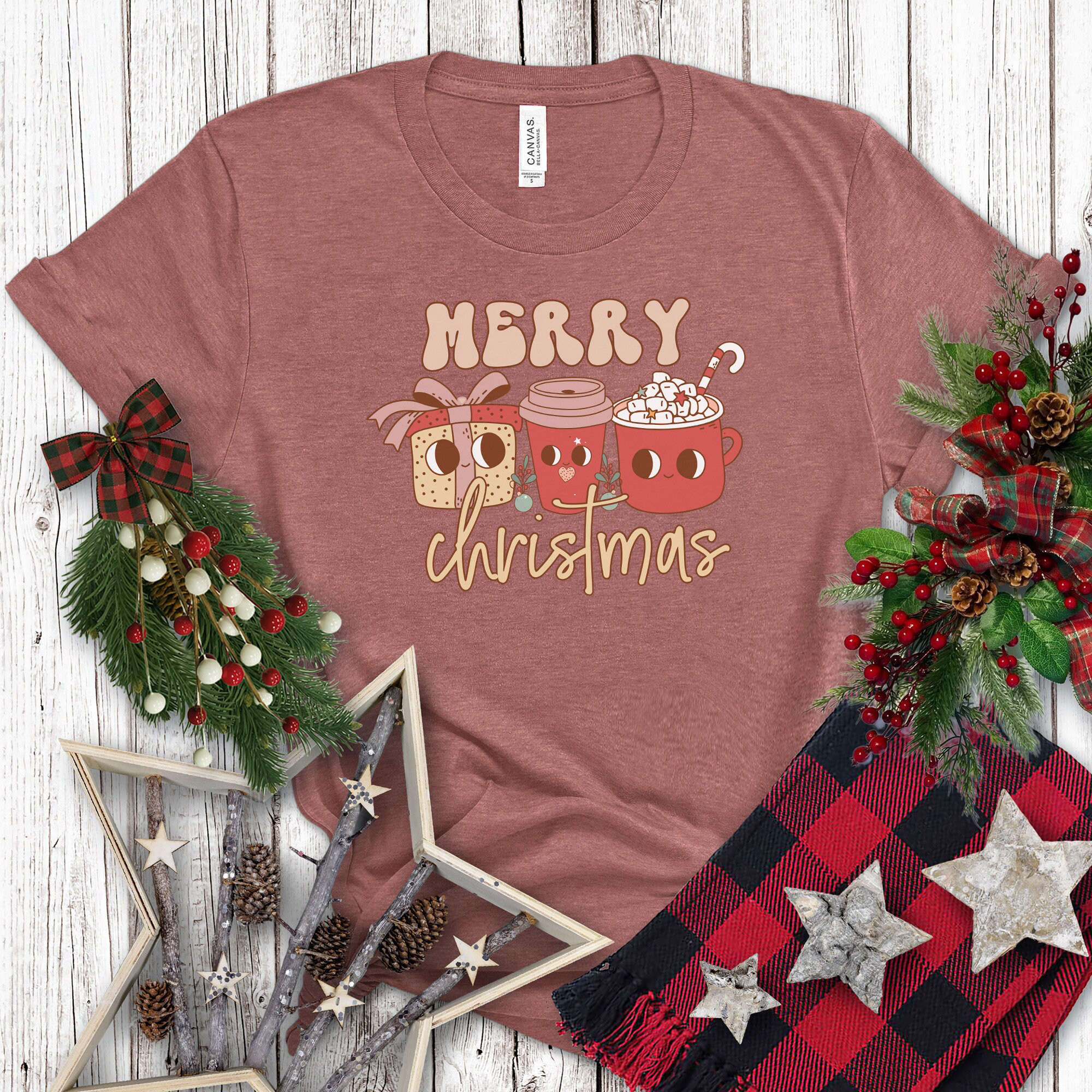 Christmas Retro Shirt, Retro Santa Shirt, Christmas Tree Tshirt, Christmas Crewneck, Merry Christmas, Christmas Vacation, Christmas Gift