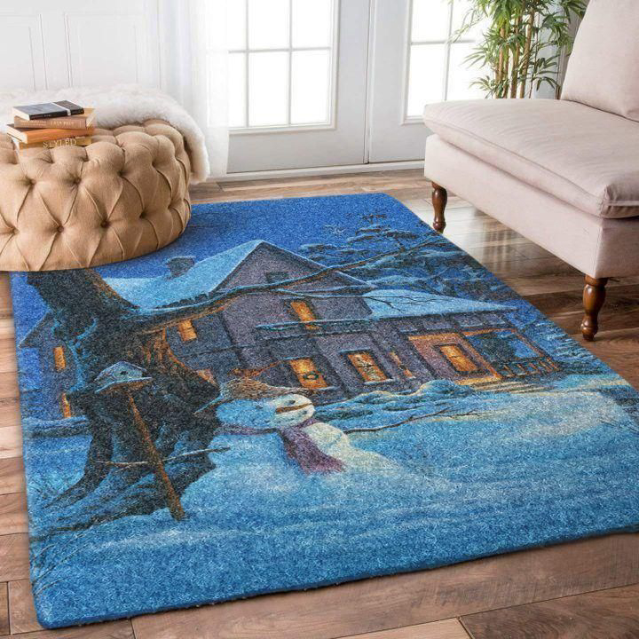 Christmas Snowman Rug Living Room Floor Decor Fan Gifts