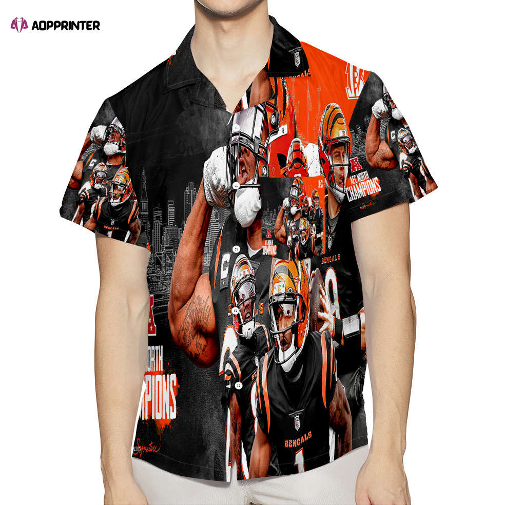 Cincinnati Bengals Team v12 3D All Over Print Summer Beach Hawaiian Shirt With Pocket