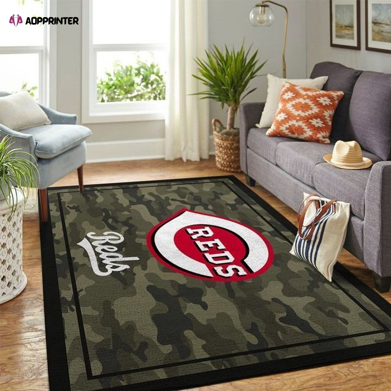 Cincinnati Reds Rug Living Room Floor Decor Fan Gifts