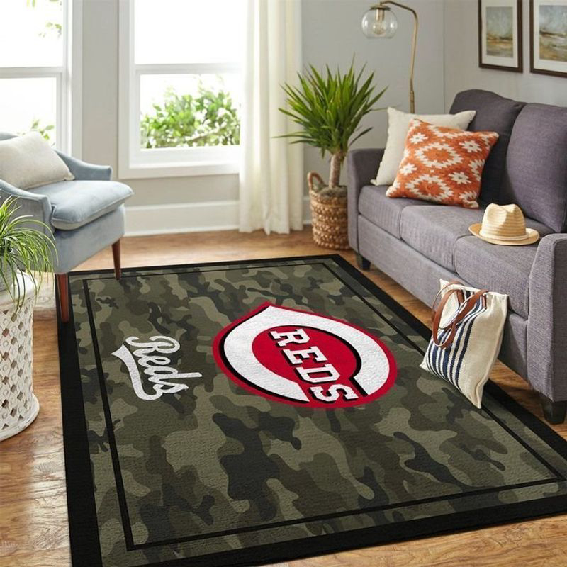 Cincinnati Reds Rug Living Room Floor Decor Fan Gifts