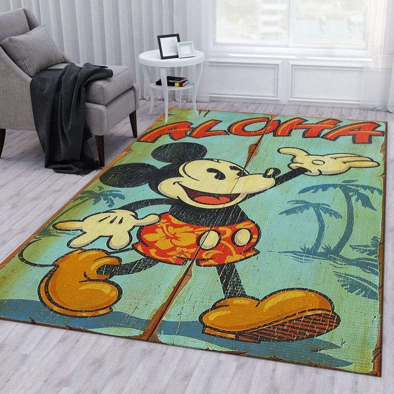 Classic Mickey Disney Rug Living Room Floor Decor Fan Gifts