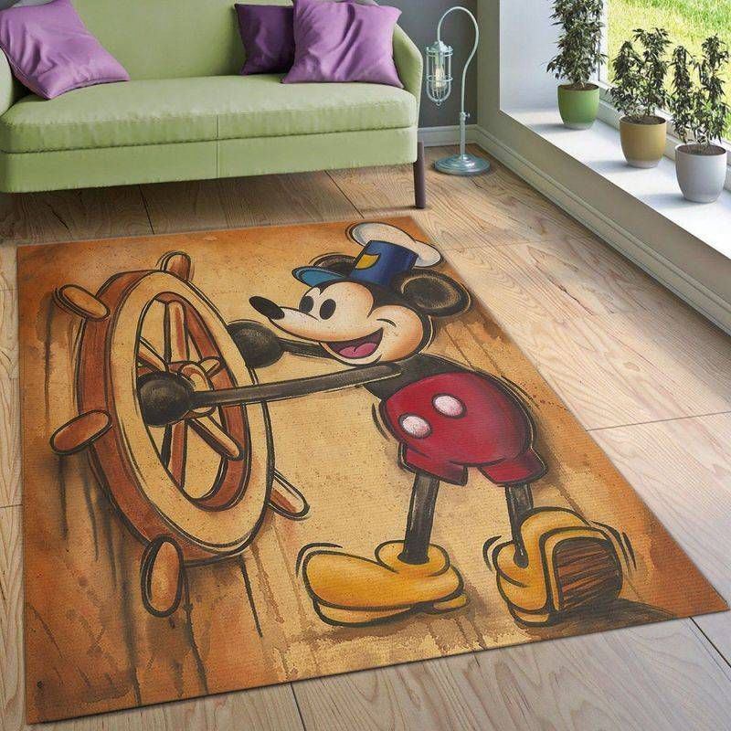 Classic Mickey Rug Living Room Floor Decor Fan Gifts