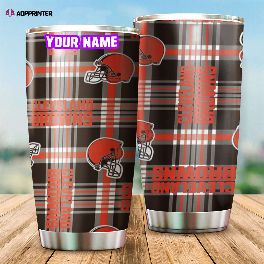 Cleveland Browns Logo v41 Personalized Foldable Stainless Steel Tumbler Cup Keeps Drinks Cold And Hot