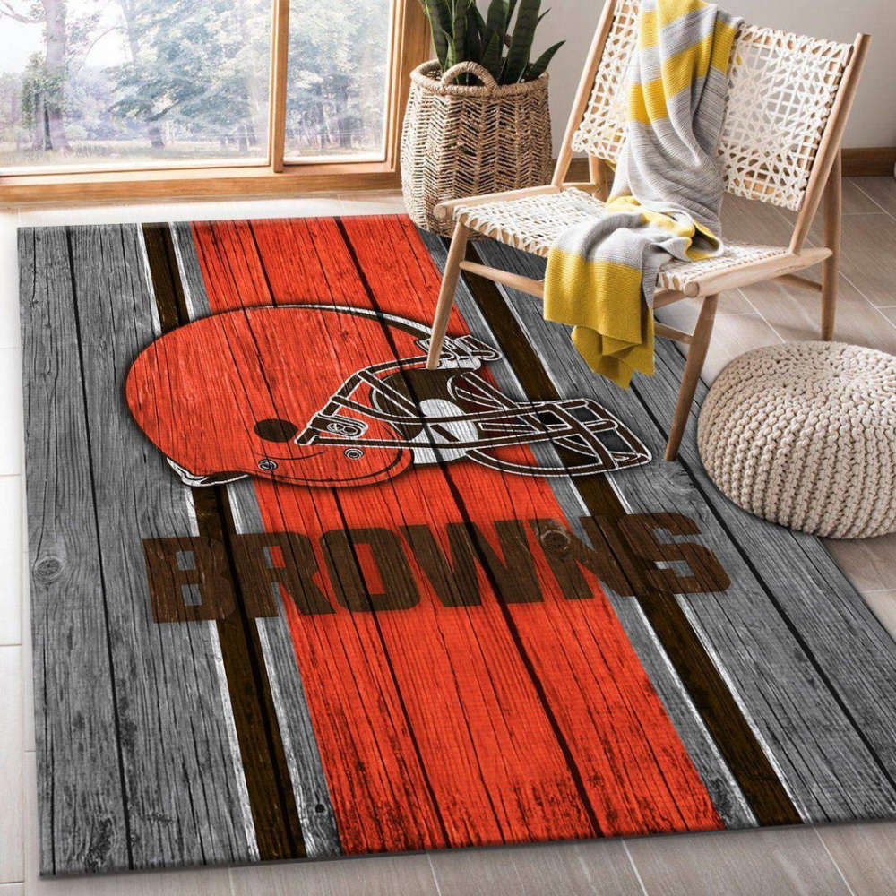 Cleveland Browns Rug Living Room Floor Decor Fan Gifts