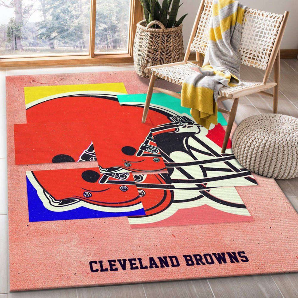 Cleveland Browns Rug Living Room Floor Decor Fan Gifts