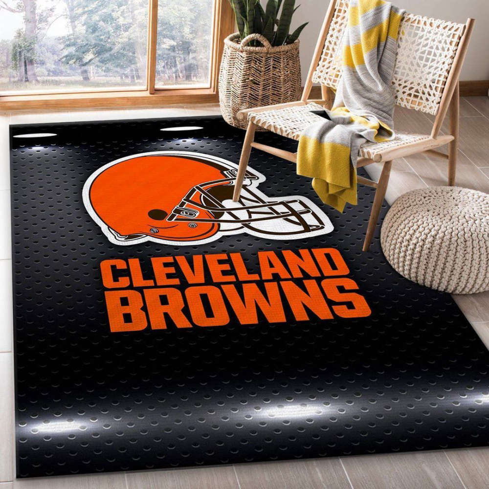 Cleveland Browns Rug Living Room Floor Decor Fan Gifts