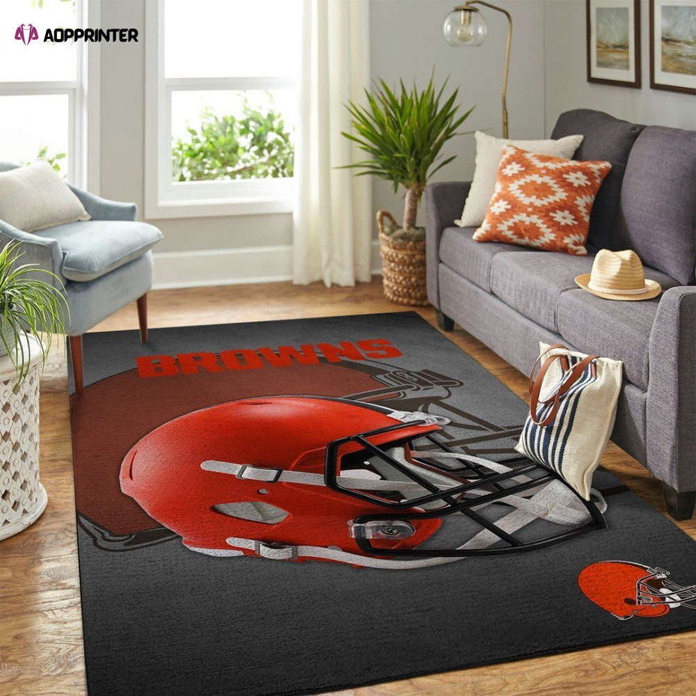 Cleveland Browns Rug Living Room Floor Decor Fan Gifts