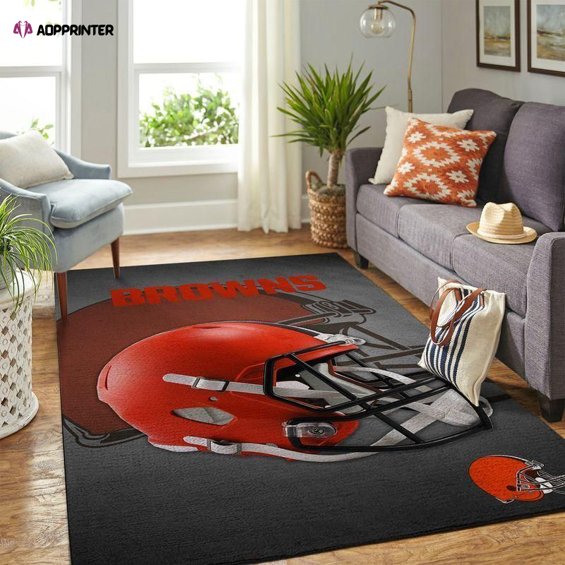 Cleveland Browns Rug Living Room Floor Decor Fan Gifts