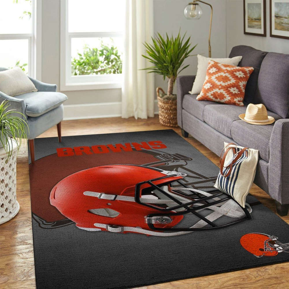 Cleveland Browns Rug Living Room Floor Decor Fan Gifts