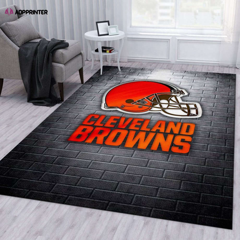 Cleveland Browns Rug Living Room Floor Decor Fan Gifts