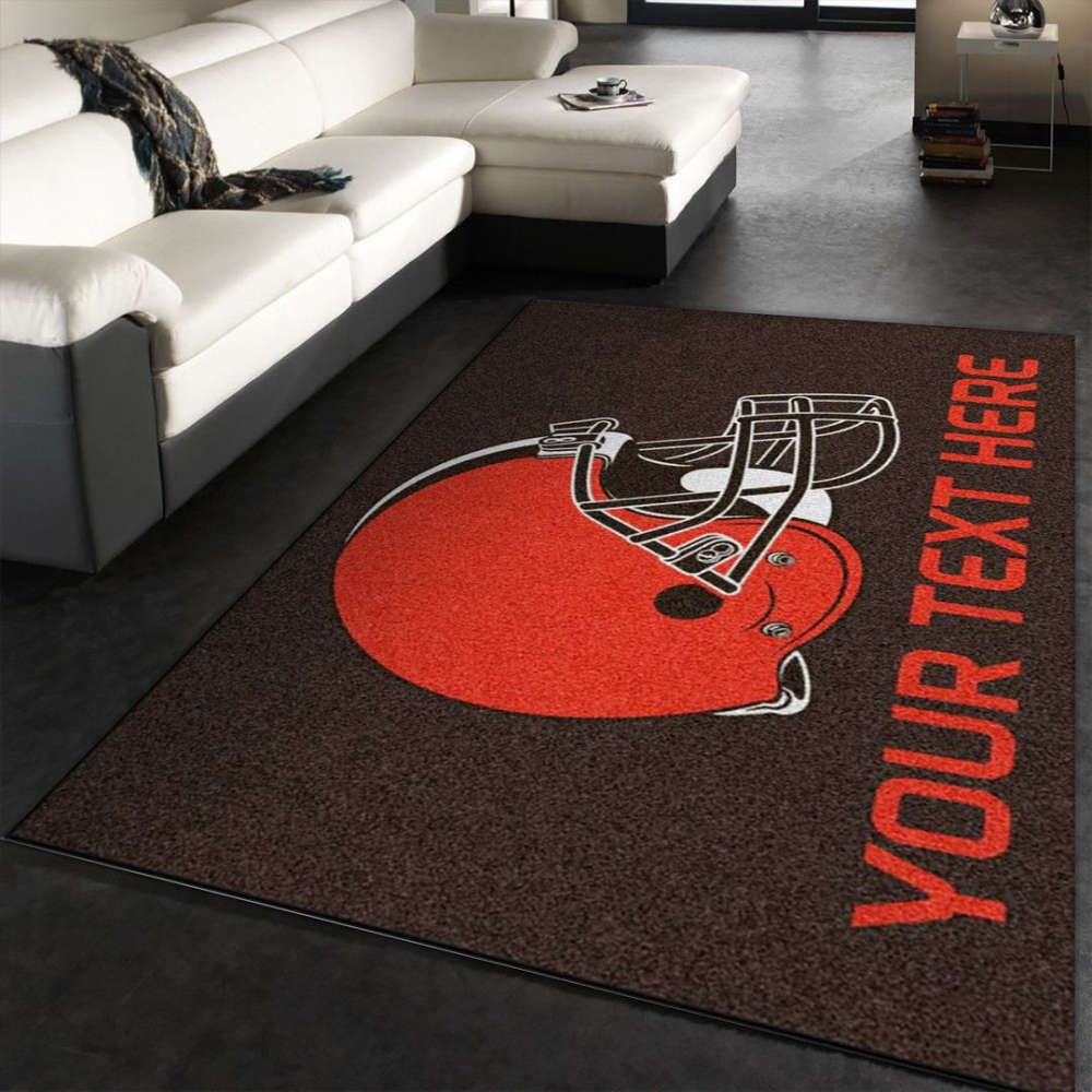 Cleveland Browns Rug Living Room Floor Decor Fan Gifts