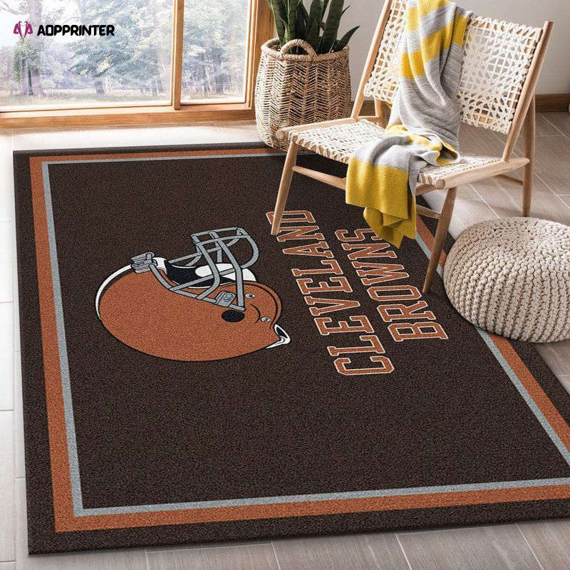 Cleveland Browns Rug Living Room Floor Decor Fan Gifts