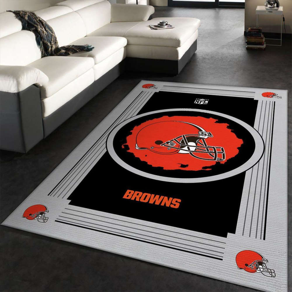 Cleveland Browns Rug Living Room Floor Decor Fan Gifts