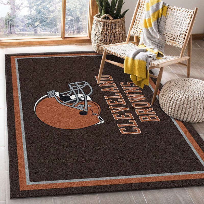 Cleveland Browns Rug Living Room Floor Decor Fan Gifts