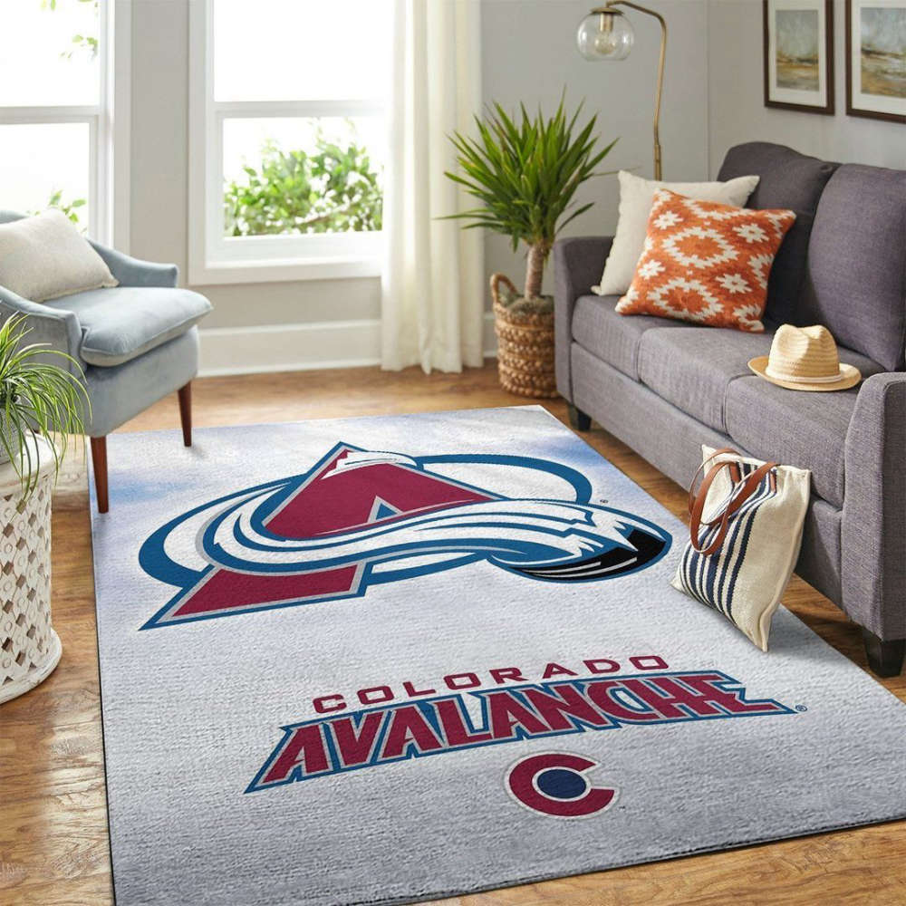 Colorado Avalanche Rug Living Room Floor Decor Fan Gifts