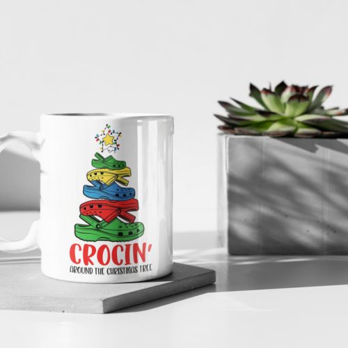 Crocin Around The Christmas Tree Coffee Mug, Stocking Filler, Funny Mug, Funny Gift, 11 oz Double Sided Ceramic Mug Gift