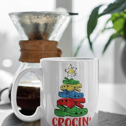 Crocin Around The Christmas Tree Coffee Mug, Stocking Filler, Funny Mug, Funny Gift, 11 oz Double Sided Ceramic Mug Gift