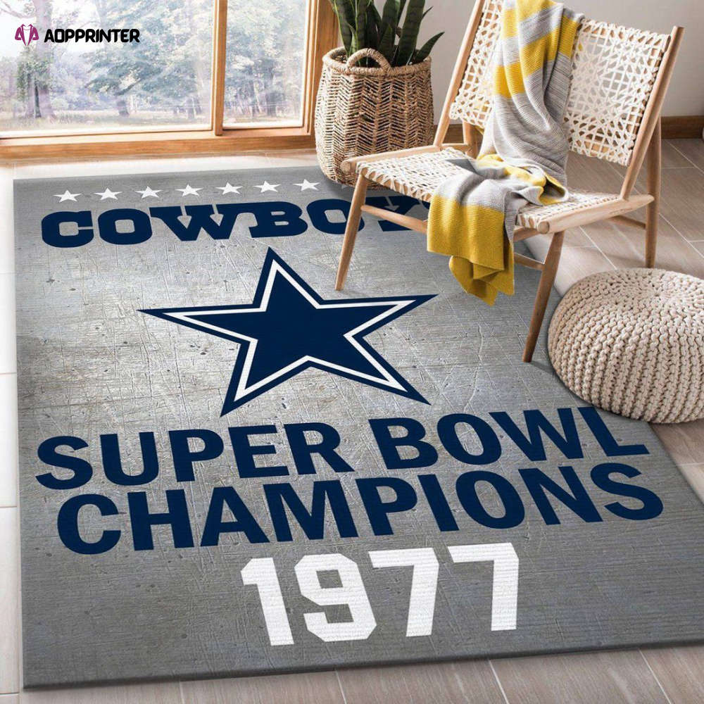 Dallas Cowboys 1977 Rug Living Room Floor Decor Fan Gifts