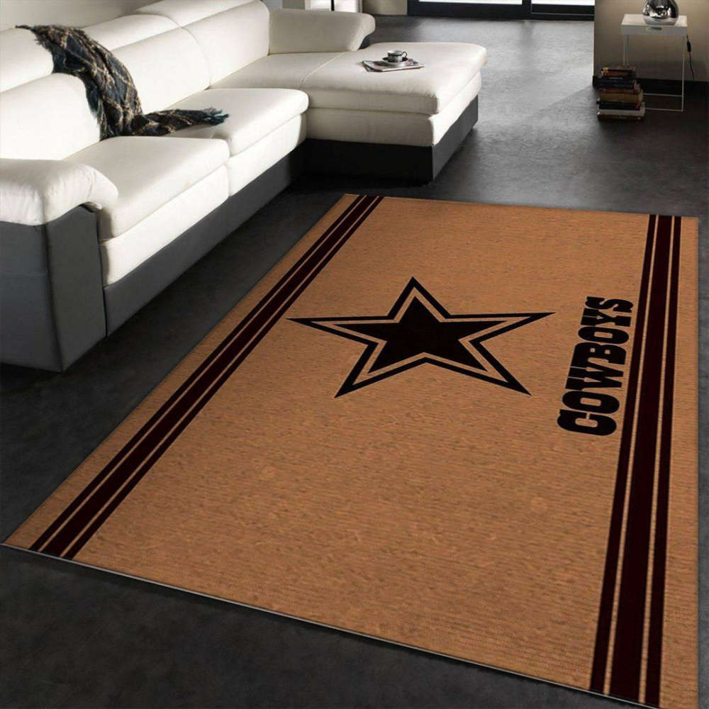 Dallas Cowboys Brown Rug Living Room Floor Decor Fan Gifts