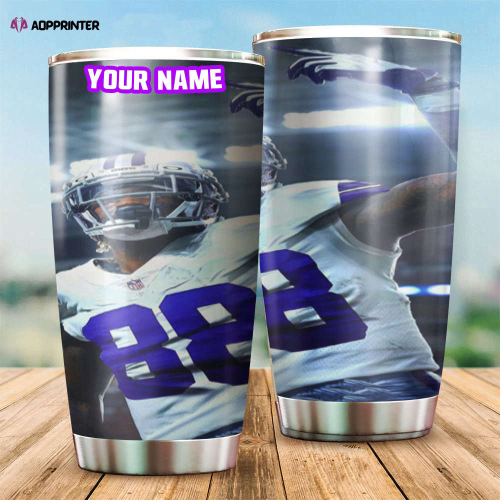 Dallas Cowboys CeeDee Lamb4 Personalized Foldable Stainless Steel Tumbler Cup Keeps Drinks Cold And Hot