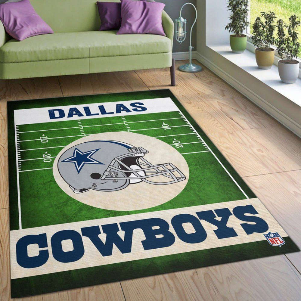 Dallas Cowboys End Zone Rug Living Room Floor Decor Fan Gifts