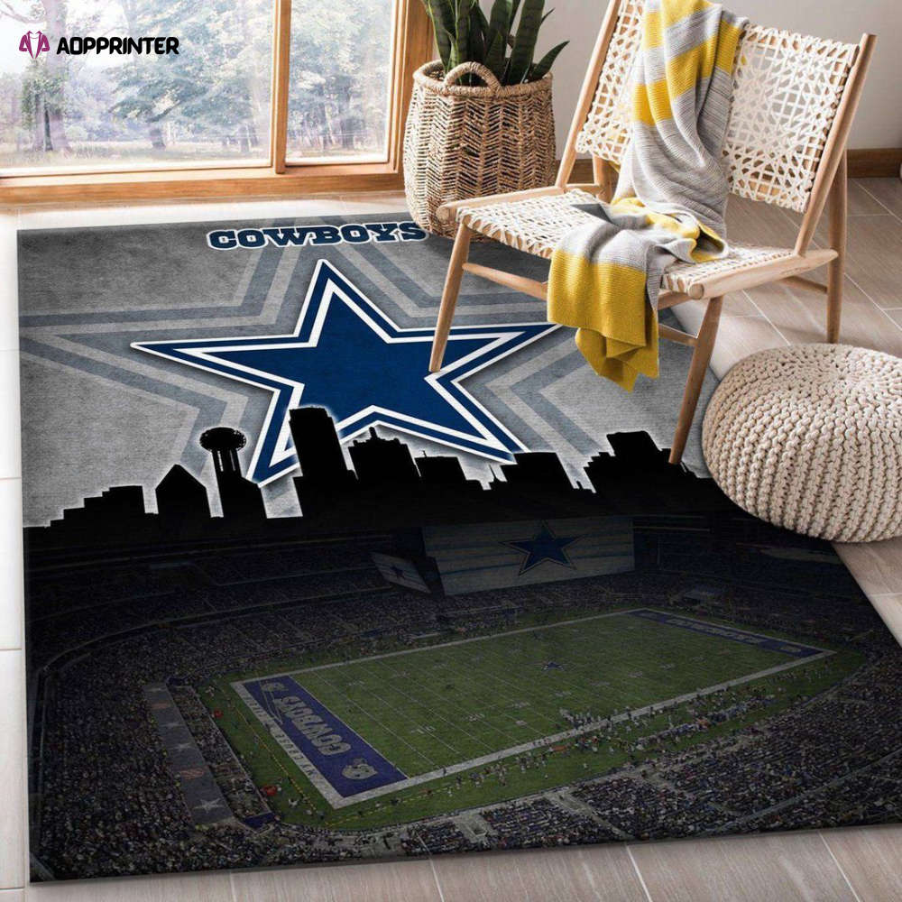 Dallas Cowboys Rug Living Room Floor Decor Fan Gifts