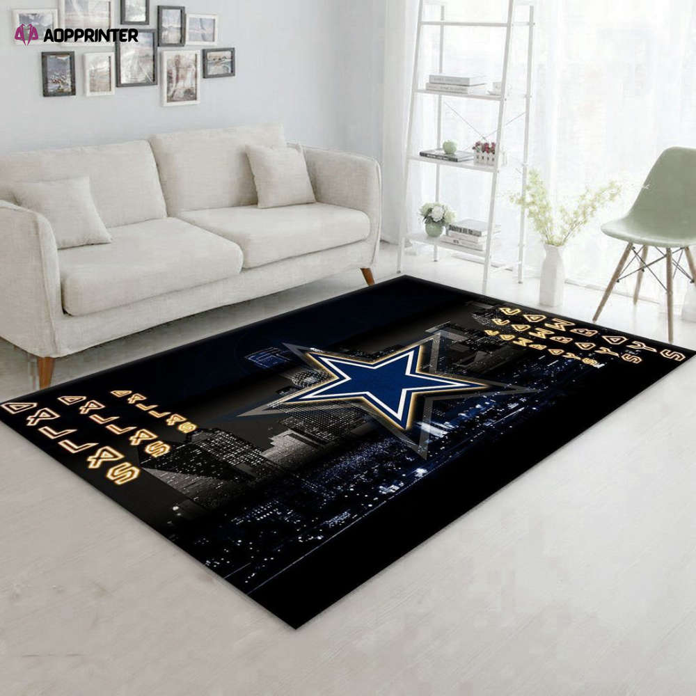 Dallas Cowboys Rug Living Room Floor Decor Fan Gifts