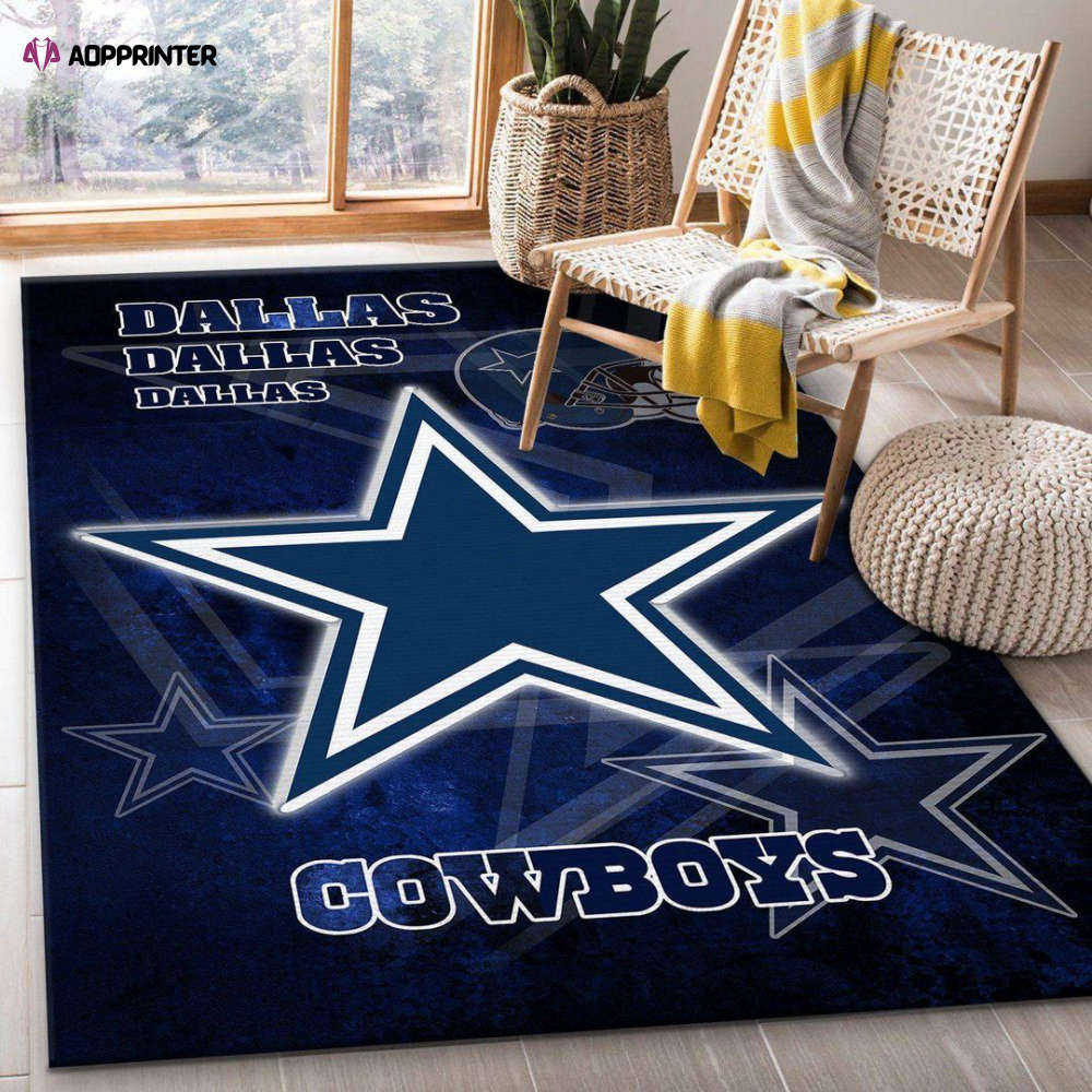 Dallas Cowboys Rug Living Room Floor Decor Fan Gifts