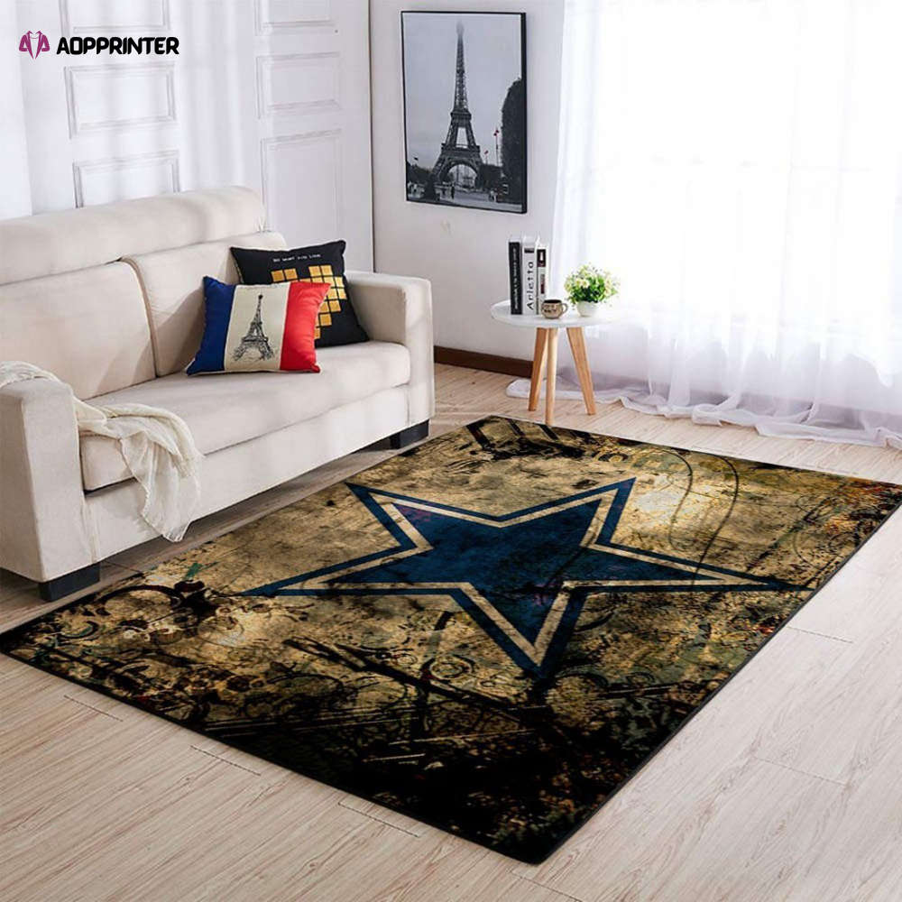 Dallas Cowboys Rug Living Room Floor Decor Fan Gifts