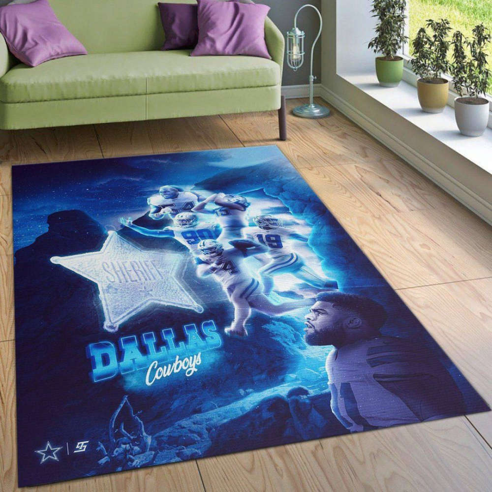 Dallas Cowboys Rug Living Room Floor Decor Fan Gifts