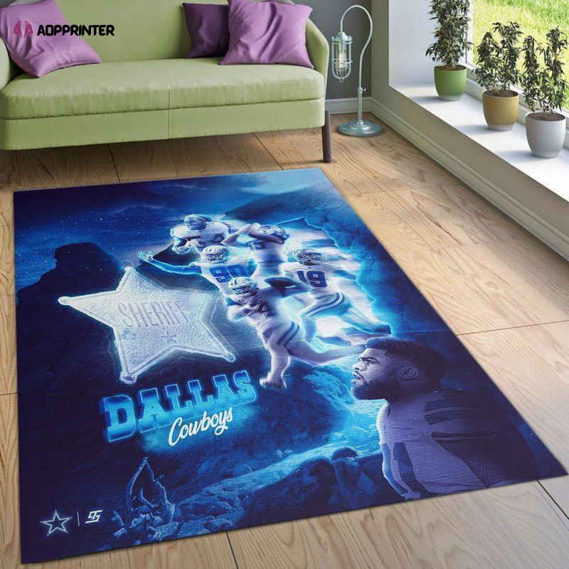 Dallas Cowboys Rug Living Room Floor Decor Fan Gifts