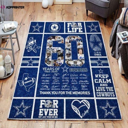 Dallas Cowboys Rug Living Room Floor Decor Fan Gifts